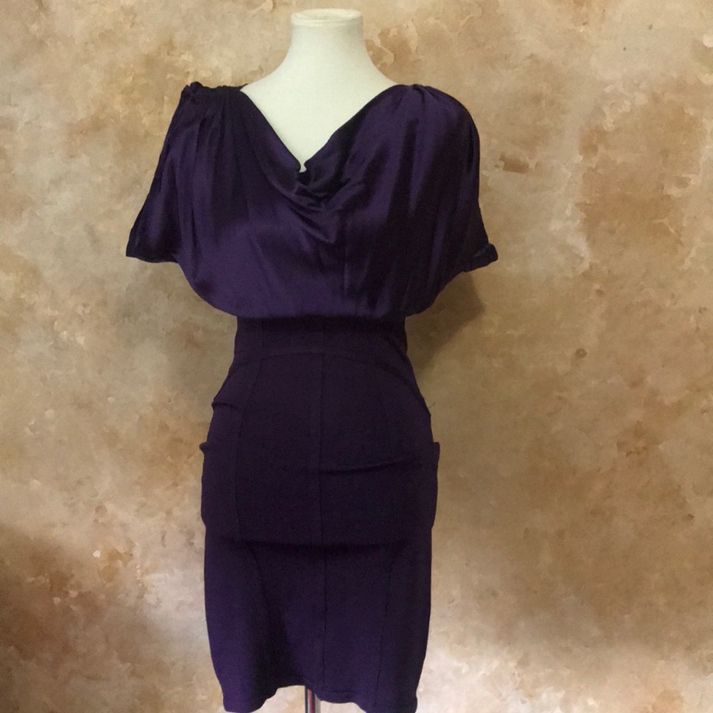 Bebe blousy top bodycon dress